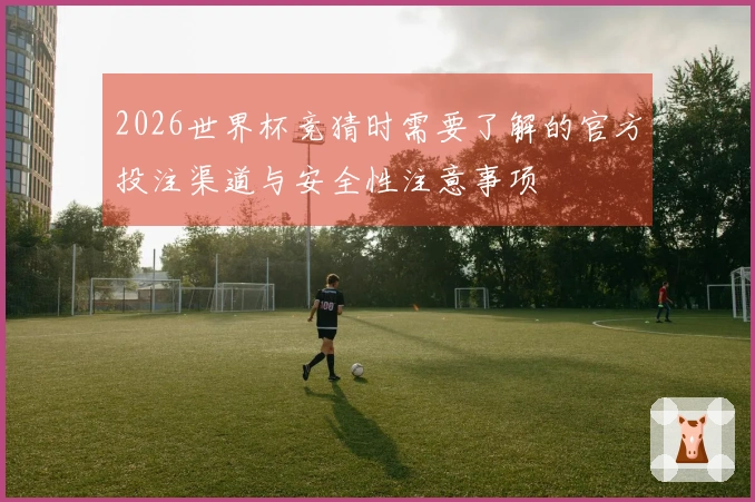 2026世界杯竞猜时需要了解的官方投注渠道与安全性注意事项